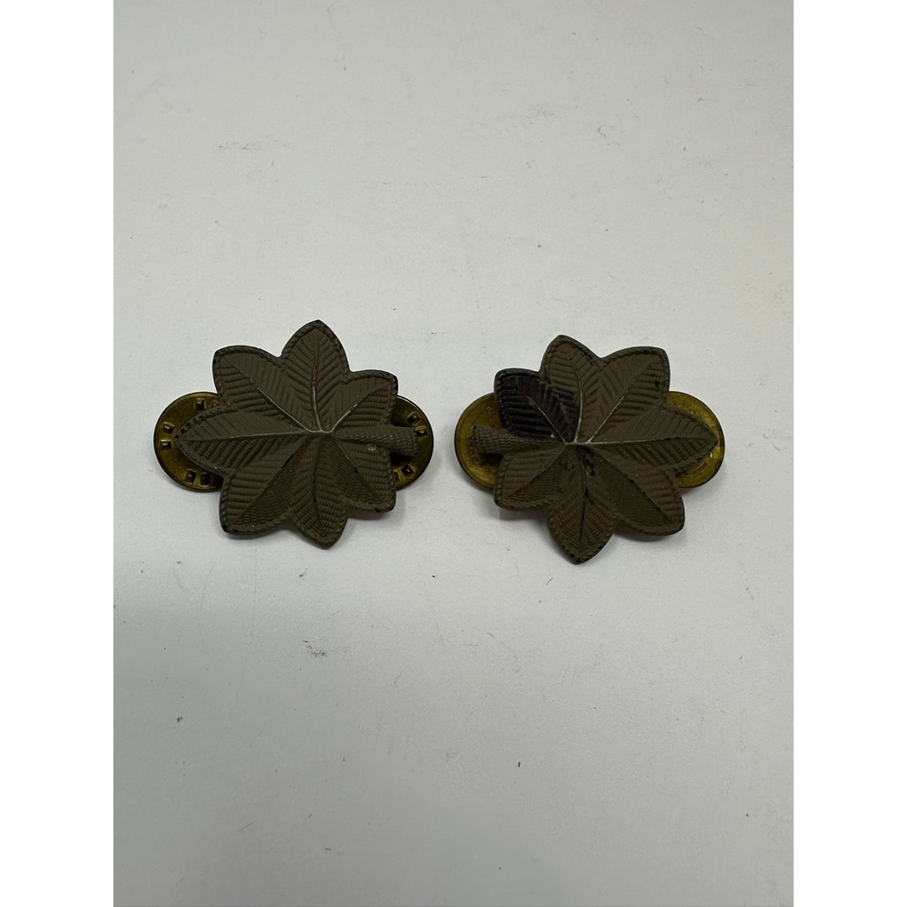 Vintage US Major/Lt Colonel Subdued Rank Insignia Pair USAF A2